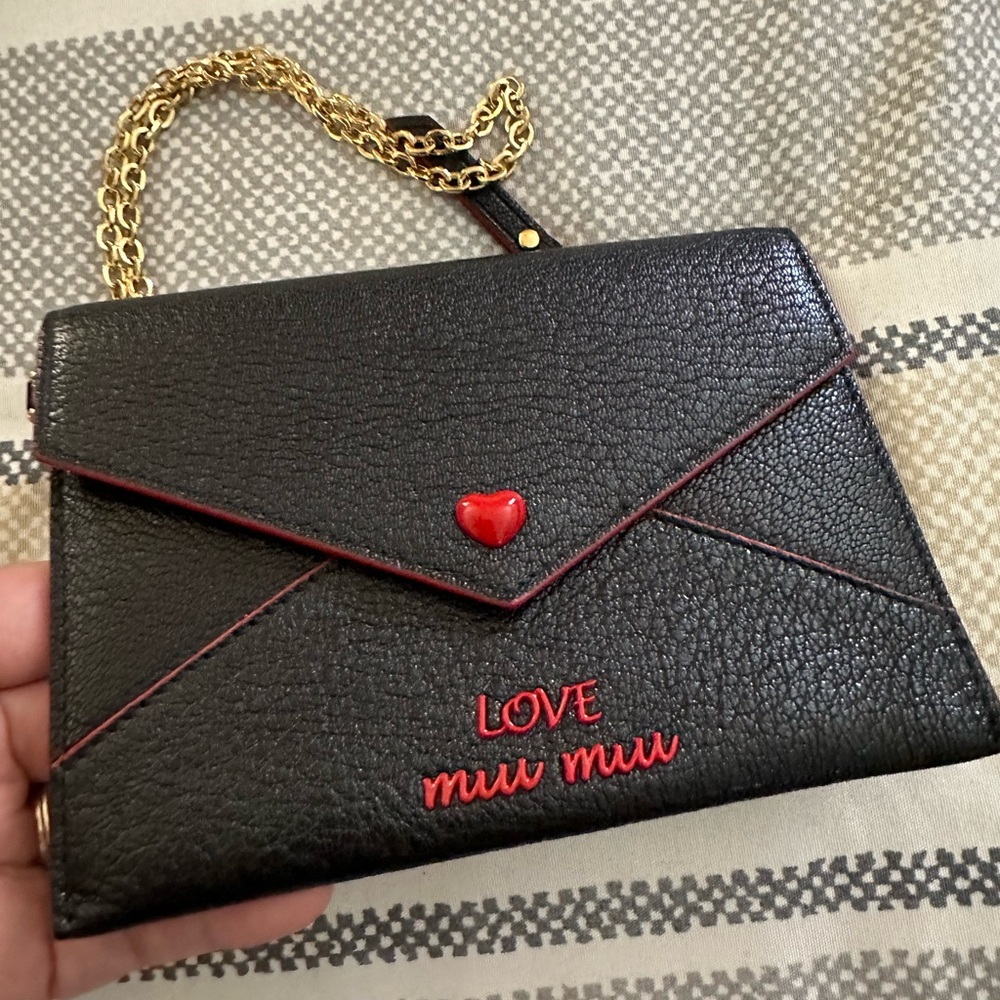 Miu Miu - Madras Live Wallet w/ chain.